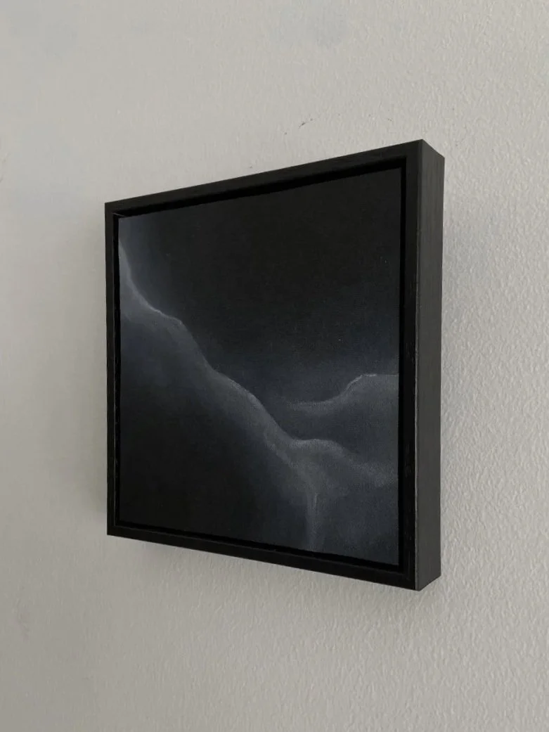 T M V : P O | Oil on canvas, framed | 19.5 x 19.5 x 3 cm | $120 + shipping