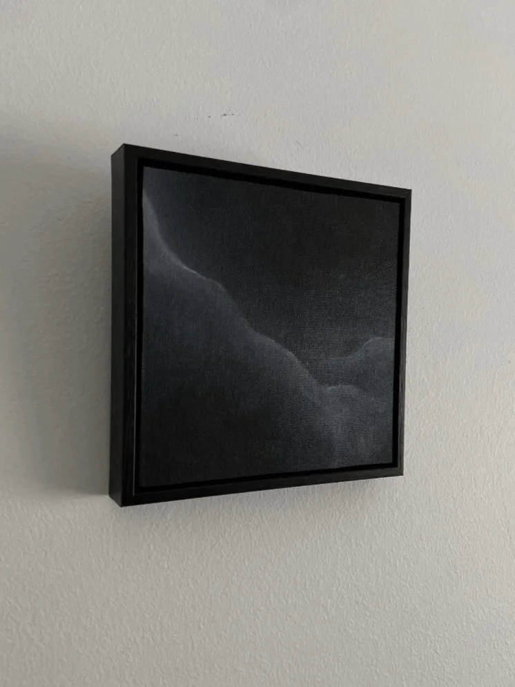 T M V : P O | Oil on canvas, framed | 19.5 x 19.5 x 3 cm | $120 + shipping