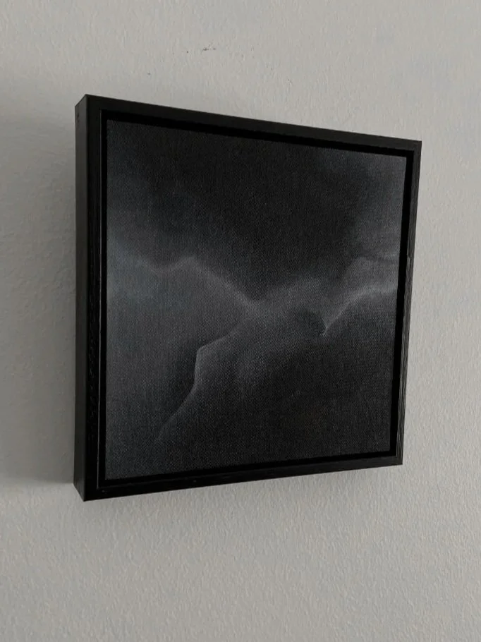 T M V : P T | Oil on canvas, framed | 19.5 x 19.5 x 3 cm | $120 + shipping