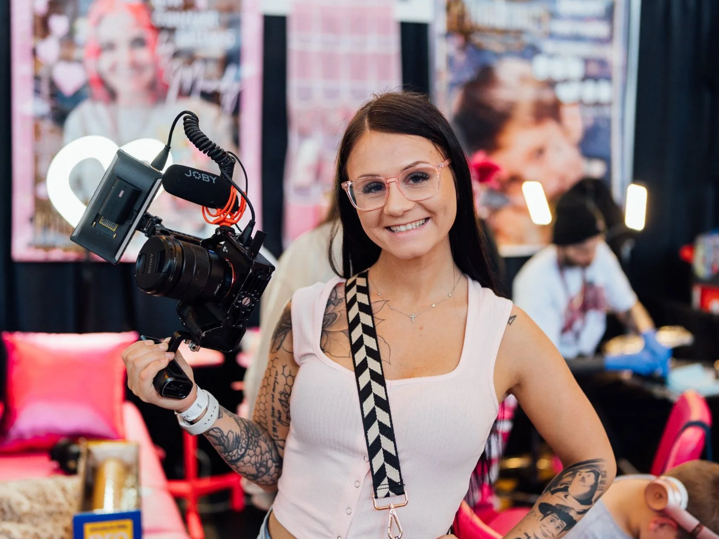 Kansas City brand photography session, entrepreneur photographed at a live event