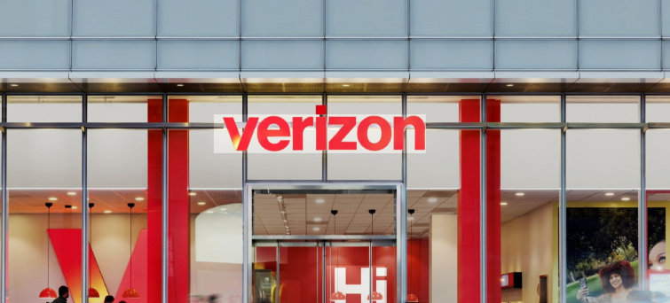 Verizon logo on building