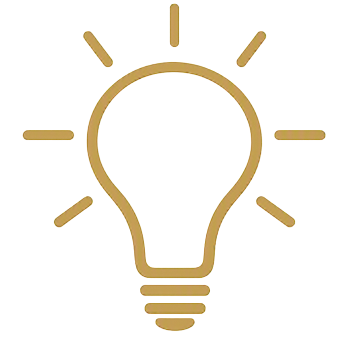 A neon light sign in the shape of a light bulb outline. The interior of the bulb is pink, and the outline and socket are yellow. The sign is illuminated and glowing.