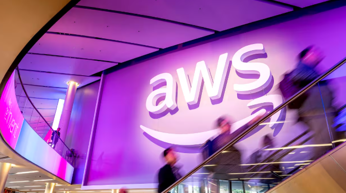AWS logo on building