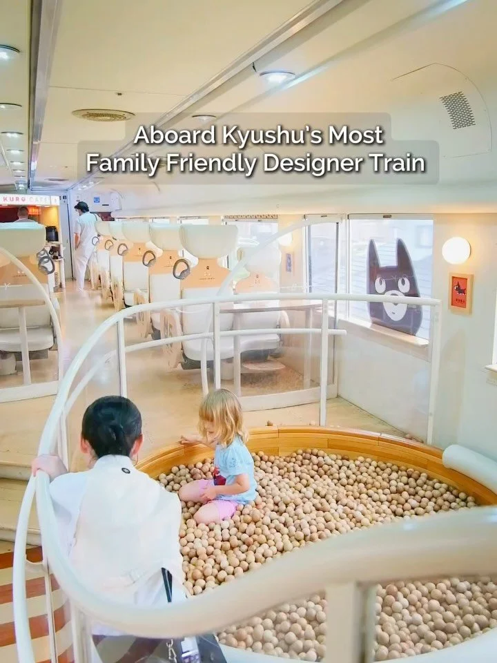 For Father&rsquo;s Day, I planned a little family trip combining two of my husband&rsquo;s favourite things: designer trains and Mt. Aso 🚂🏔️

We travelled from Fukuoka to Kumamoto by Shinkansen, transferred to JR Kyushu&rsquo;s Aso Boy!, stayed one