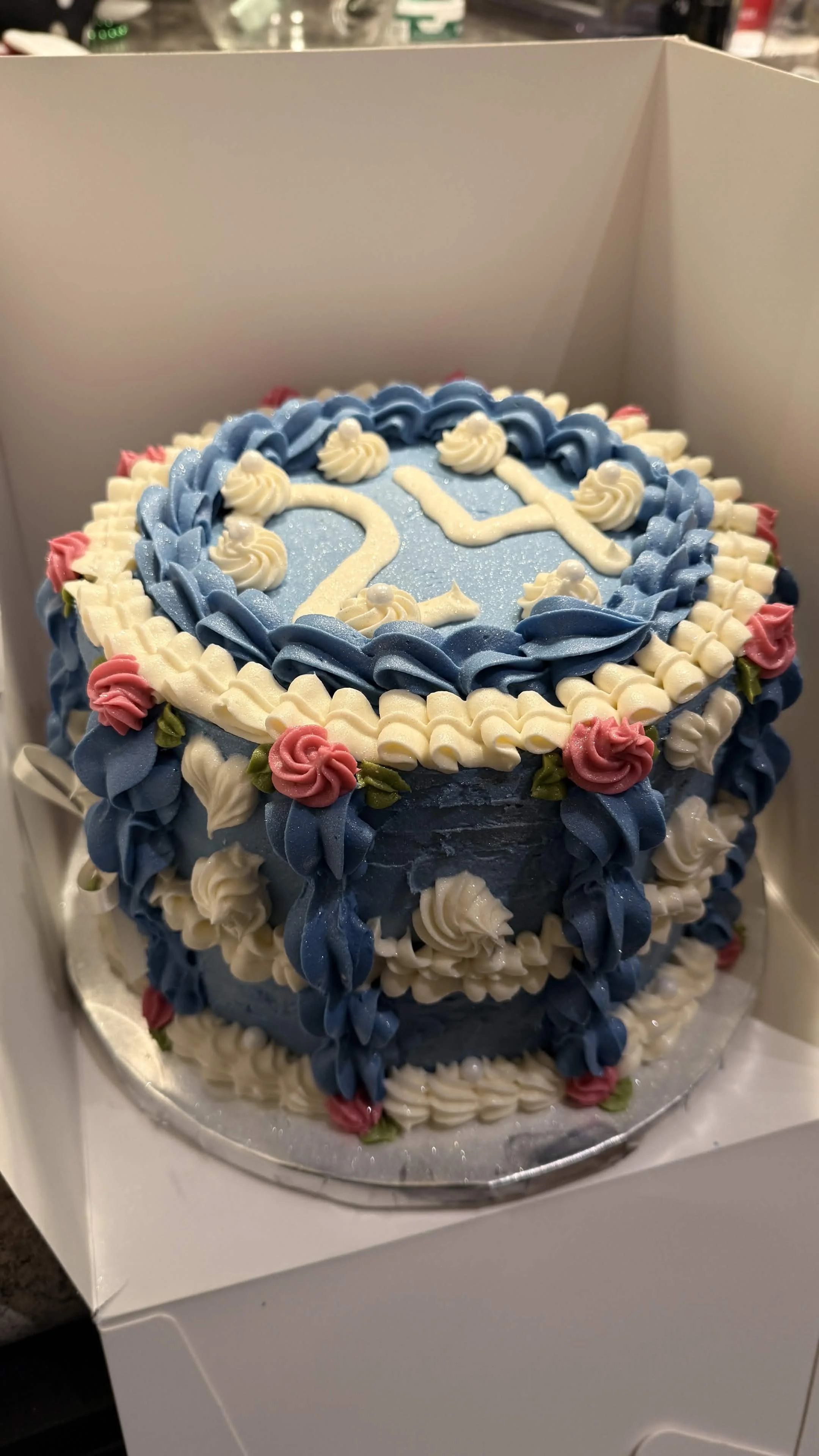 24th birthday vintage style cake