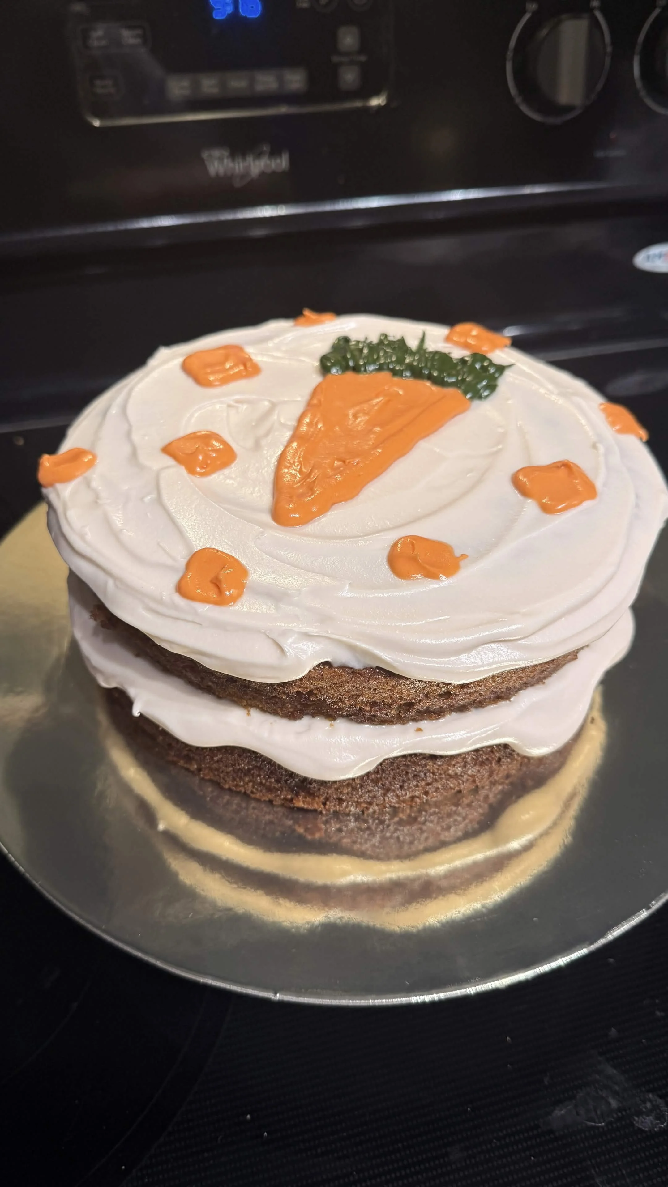 Minecraft inspired carrot birthday cake