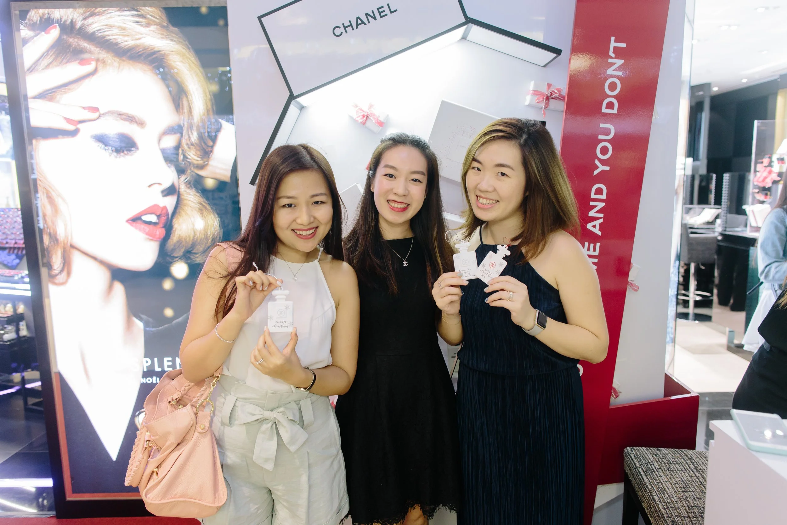 Live Calligraphy on Branded Collateral for Chanel In-Store Christmas Activation, Singapore