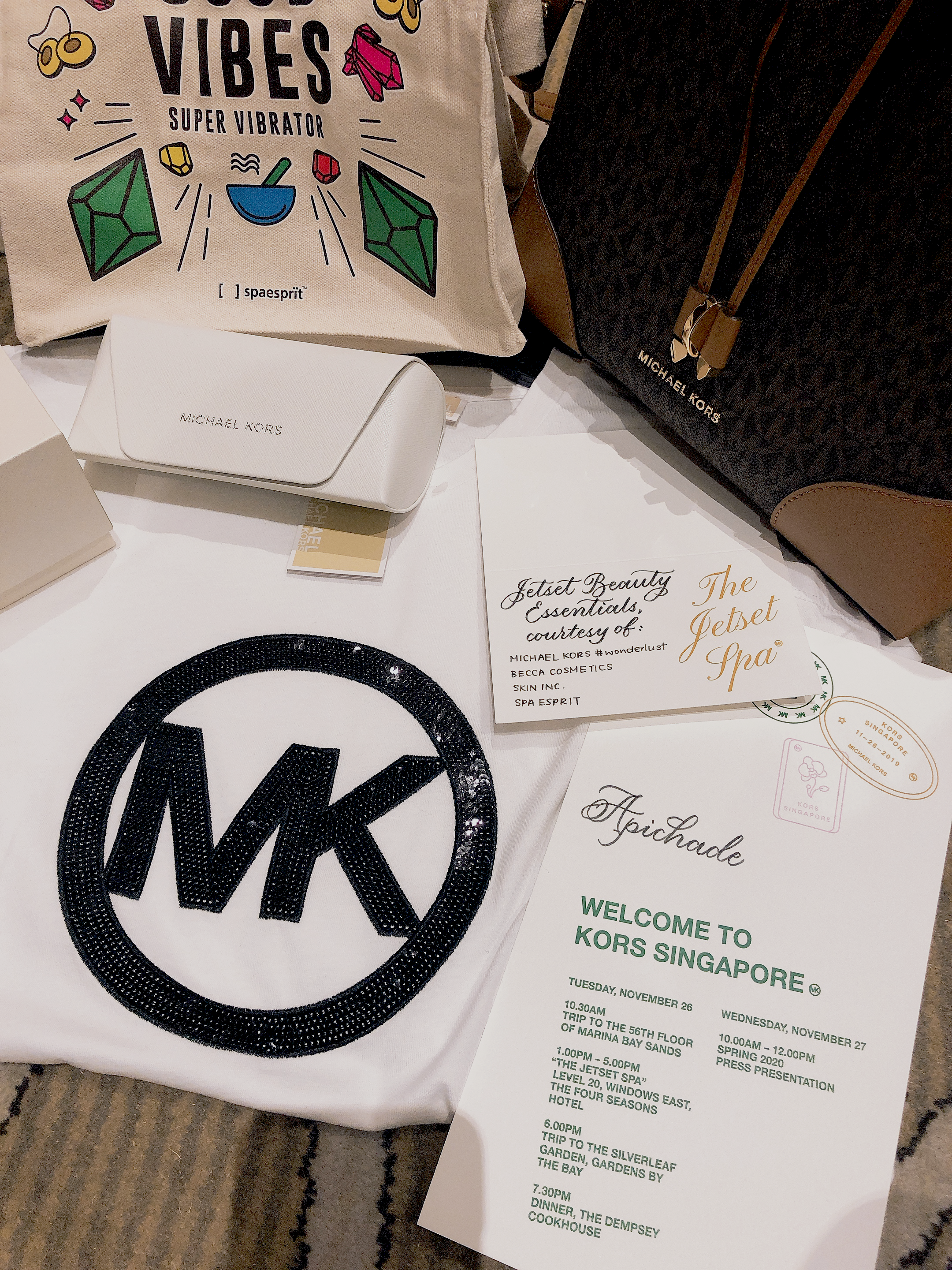 Live Calligraphy on Branded Collateral for Michael Kors Private Event Brand Activation, Singapore