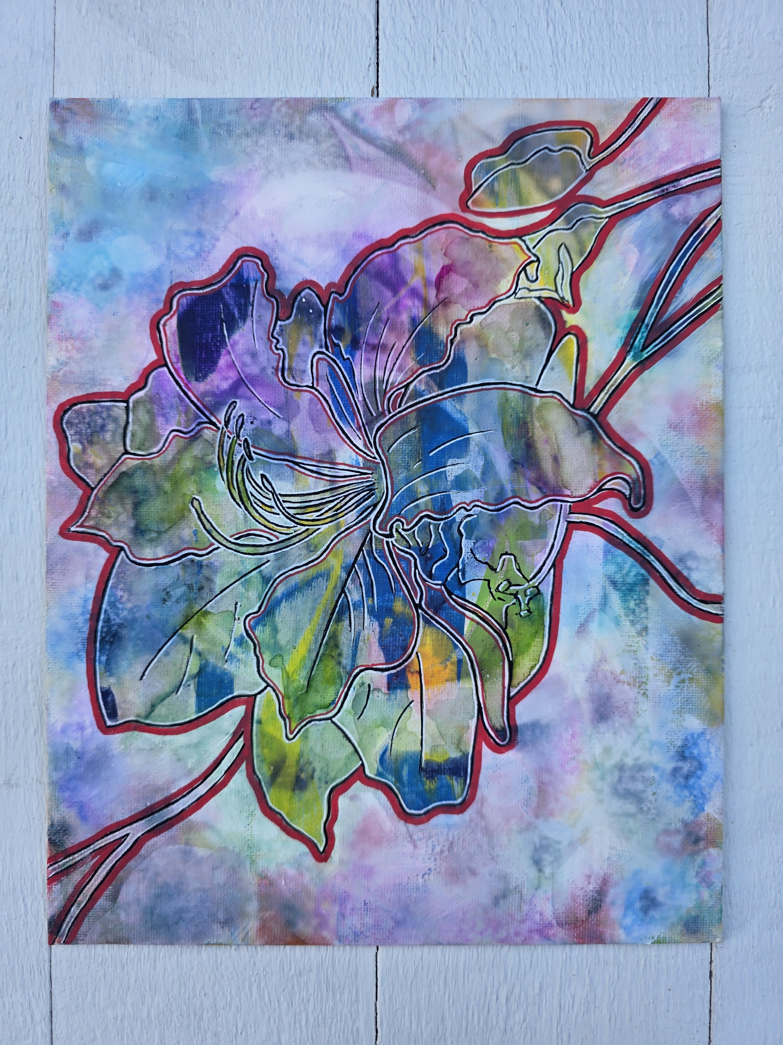 Purple Orchid Tree (2026 Signature Collection)
• Dimensions: 8” x 10” Premium Original Mixed Media
• Medium: Expressive underpainting with representational acrylic drawing on canvas panel.
• Price: $86.20 (Includes California Sales Tax)
About the Art