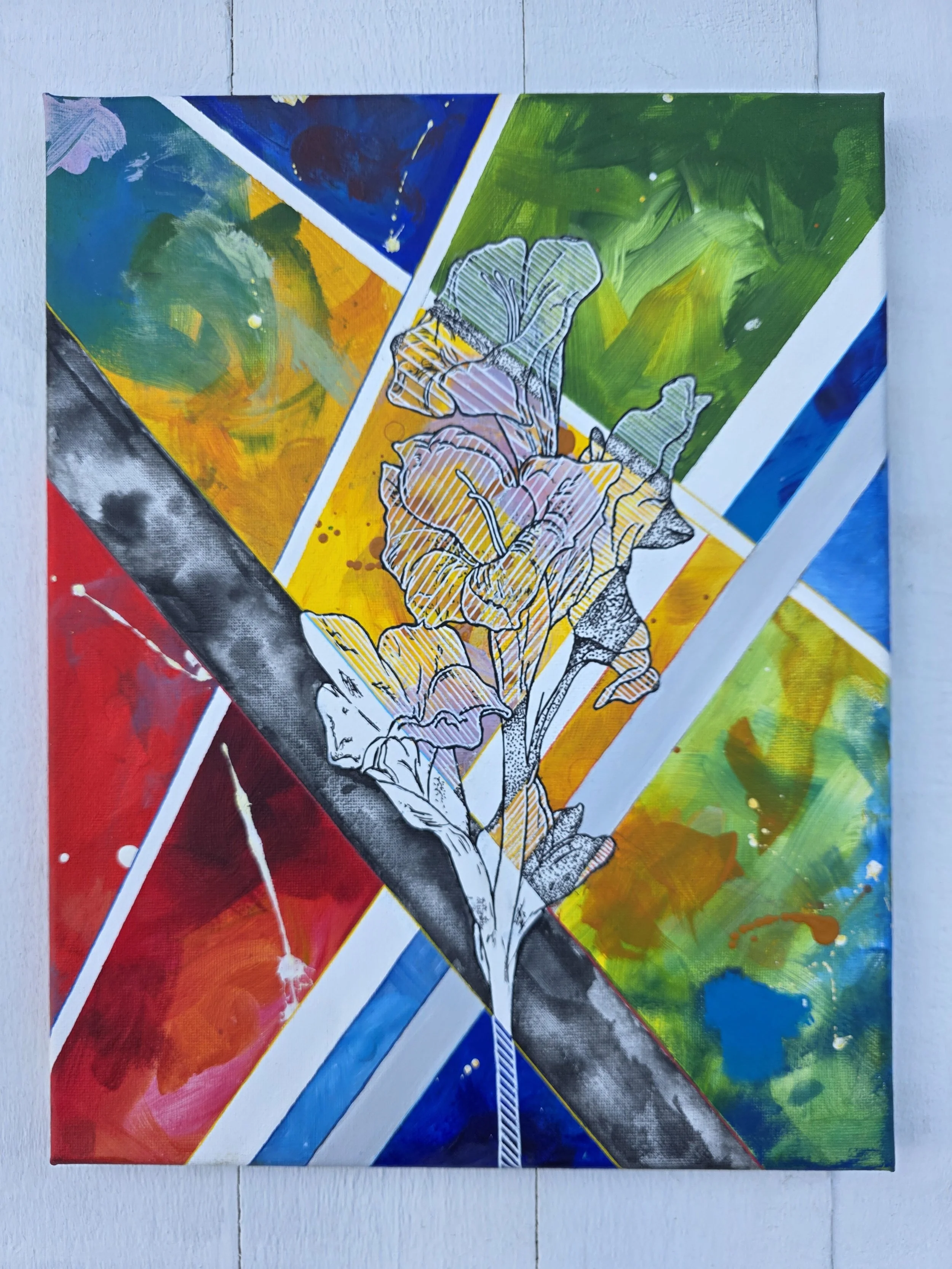 Gladiolus (2023 Signature Collection)
• Dimensions: 11" x 14" Premium Original Acrylic Painting
• Medium: Premium acrylic on stretched canvas.
• Price: $165.94 (Includes California Sales Tax)
About the Artwork:
An elegant highlight of the Signature C