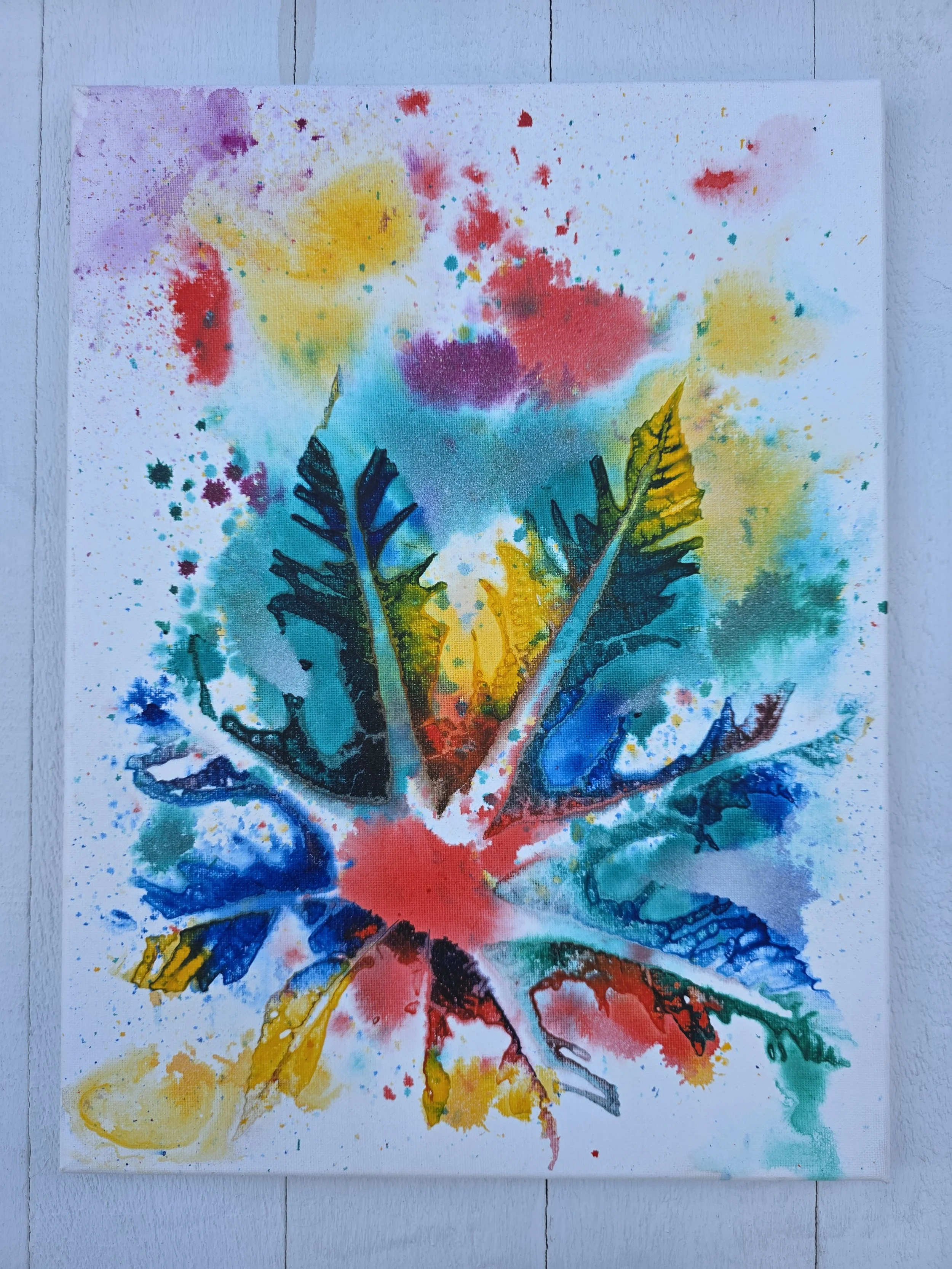 Primary Castor (2025 The Pure Leaf Collection)
• Dimensions: 12” x 16” Original Print
• Medium: Genuine organic ink leaf print on gallery wrapped canvas.
• Price: $103.44 (Includes California Sales Tax)
About the Artwork:
Part of the minimalist Pure 