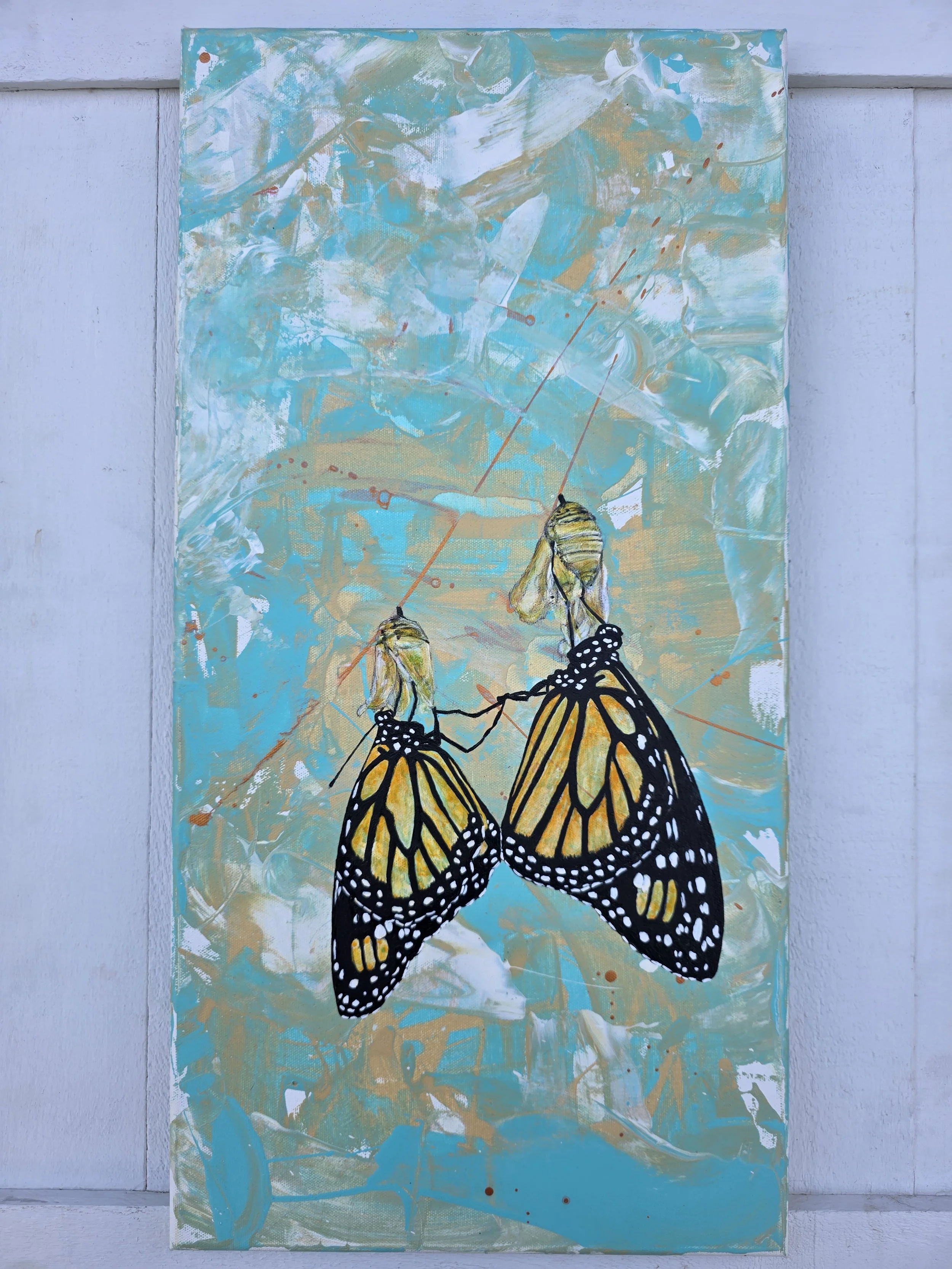 Love at First Sight 2 (2022 Signature Collection)
• Dimensions: 12” x 24” Premium Original Painting
• Medium: Premium mixed media on stretched canvas.
• Price: $258.60 (Includes California Sales Tax)
About the Artwork:
An elegant highlight of the Sig