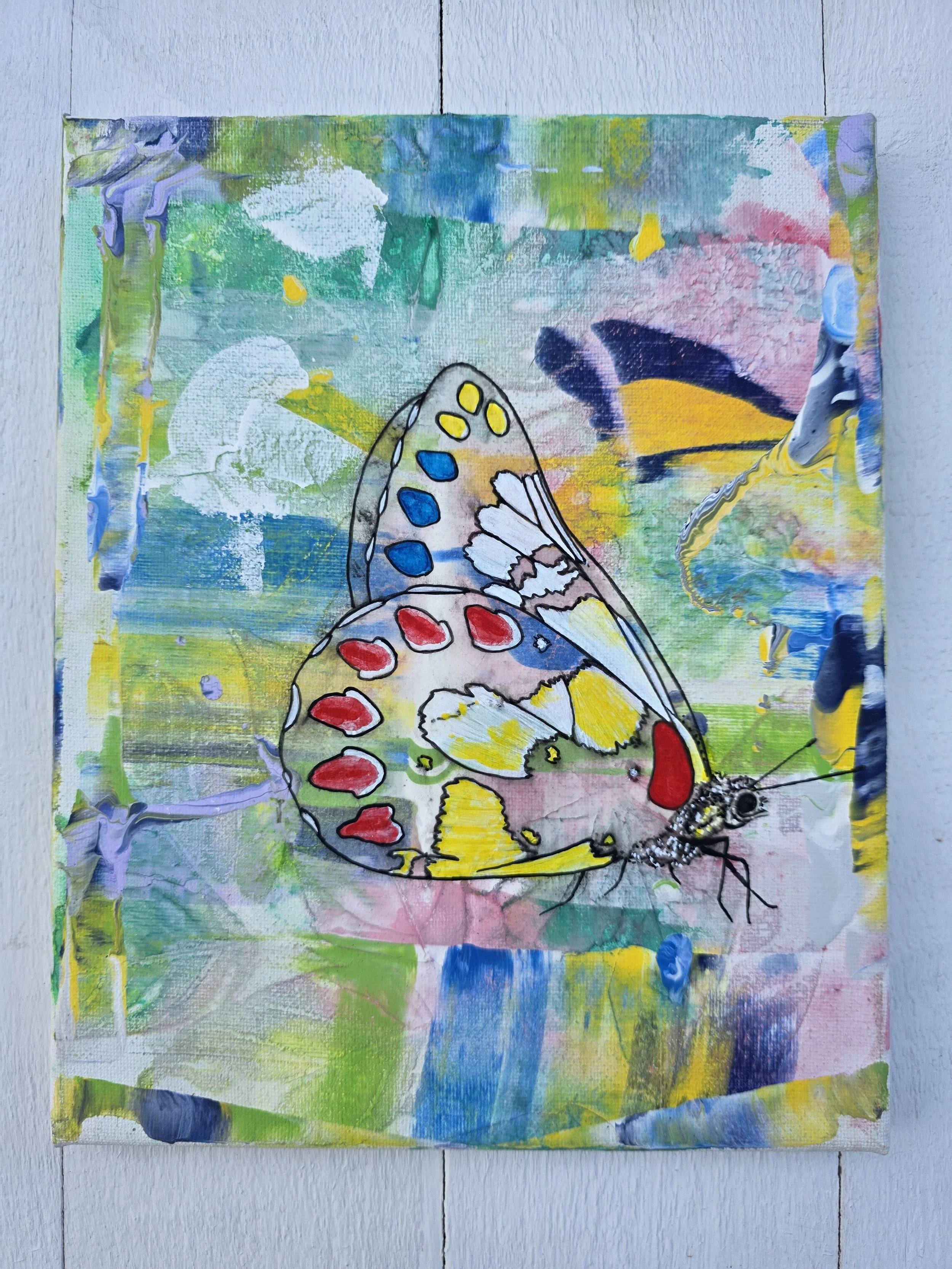 Butterfly Experience 3 (2026 Signature Collection)
• Dimensions: 8” x 10” Premium Original Mixed Media
• Medium: Expressive underpainting with representational acrylic layering on gallery wrapped canvas.
• Price: $86.20 (Includes California Sales Tax