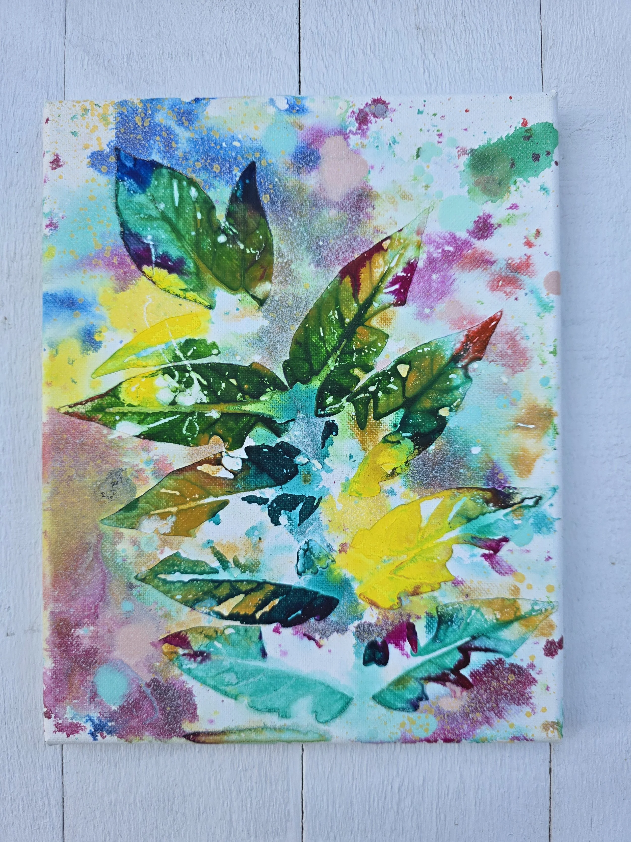 Yellow Green Mint (2025 Pure Leaf Collection)
• Dimensions: 8” x 10” Original Print
• Medium: Genuine organic leaf print on premium stretched canvas.
• Price: $43.10 (Includes California Sales Tax)
About the Artwork:
Part of the minimalist Pure Leaf 