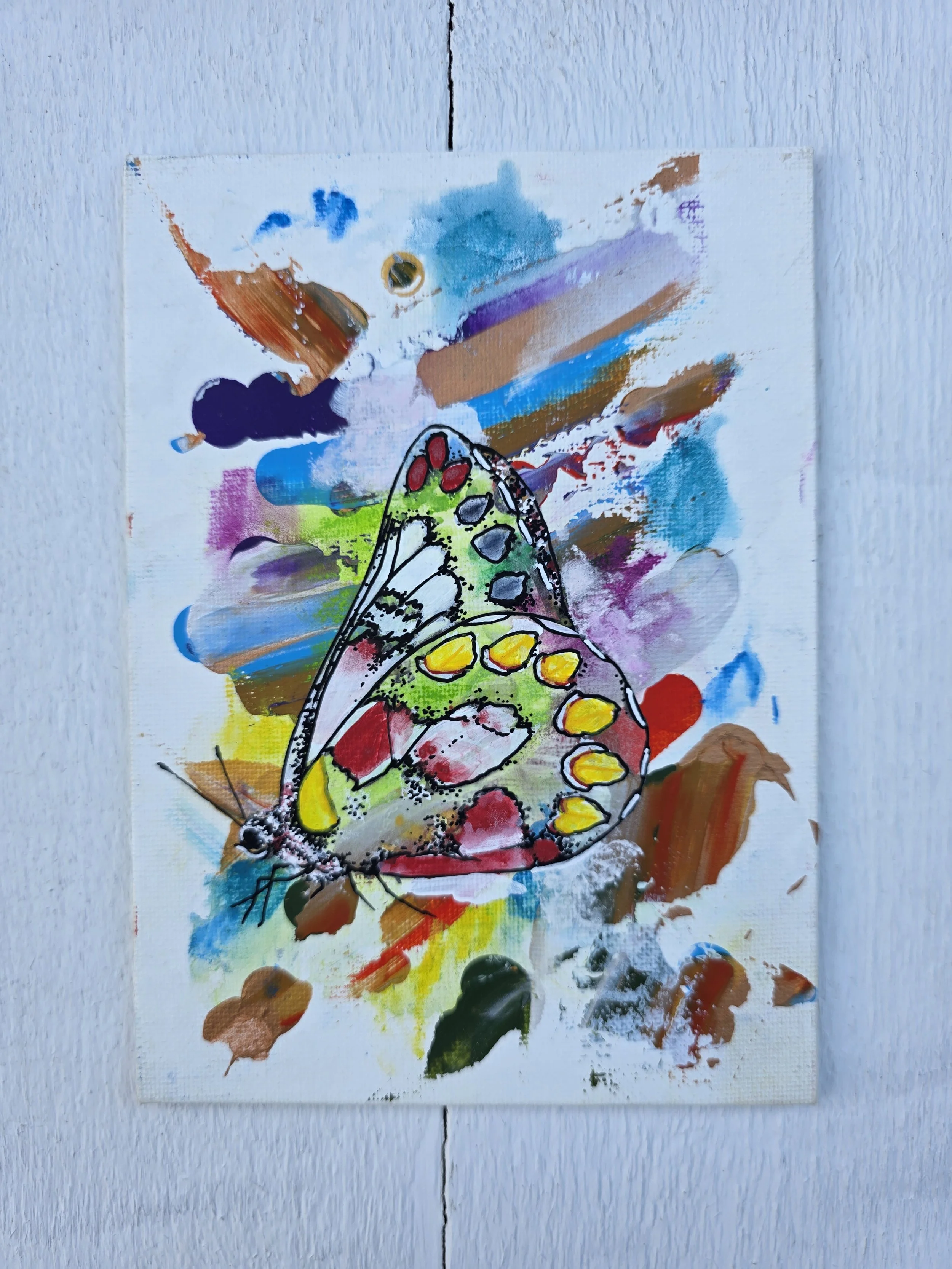 Colorful Butterfly 1 (2026 Signature Collection)
• Dimensions: 5” x 7” Premium Original Mixed Media
• Medium: Acrylic painting with representational butterfly in acrylic on canvas panel.
• Price: $37.71 (Includes California Sales Tax)
About the Artwo