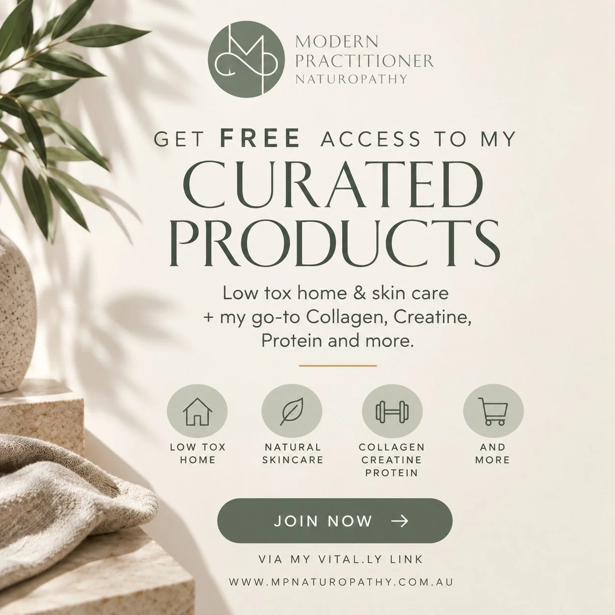 🌿 Want to make healthier, lower-tox choices but don't know where to start?

One of the core principles of naturopathy is Docere &mdash; Doctor as Teacher. My job doesn't stop at the consultation room door. It extends into the everyday choices you ma