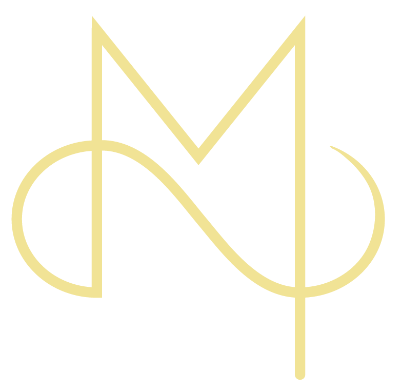 Gold-colored geometric design on a black background, featuring overlapping lines and circle shapes.