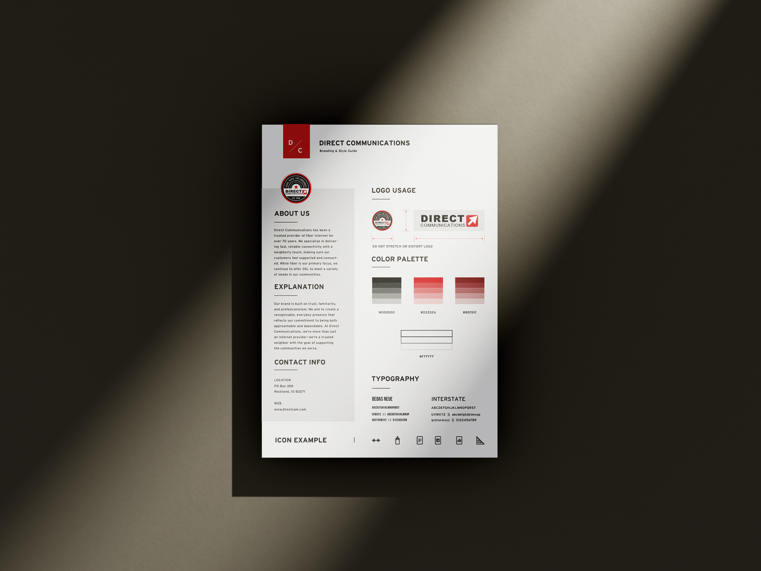 Brand Identity Design: Direct Communications, Pocatello, Idaho