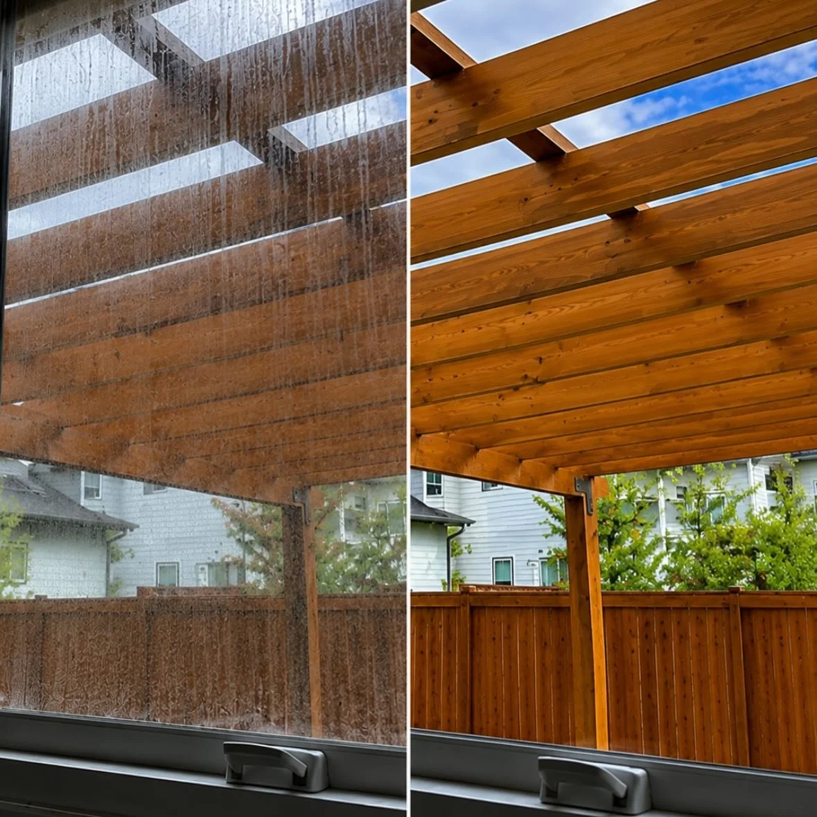 Little before &amp; after from today.

One of those ones where you don&rsquo;t really notice how dirty it is until it&rsquo;s clean.

Bozeman, MT.
#bozeman 
#windowcleaning 
#smallbusiness 
#406