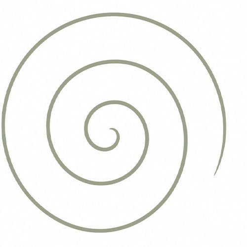 Schematische Darstellung einer Spirale.