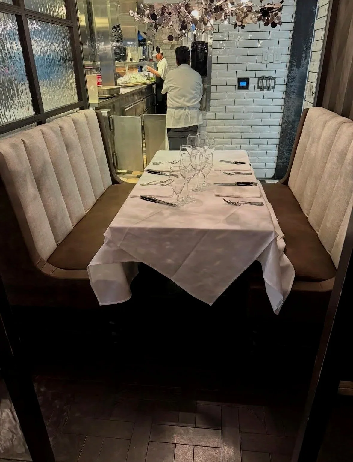 Custom restaurant seating installation project