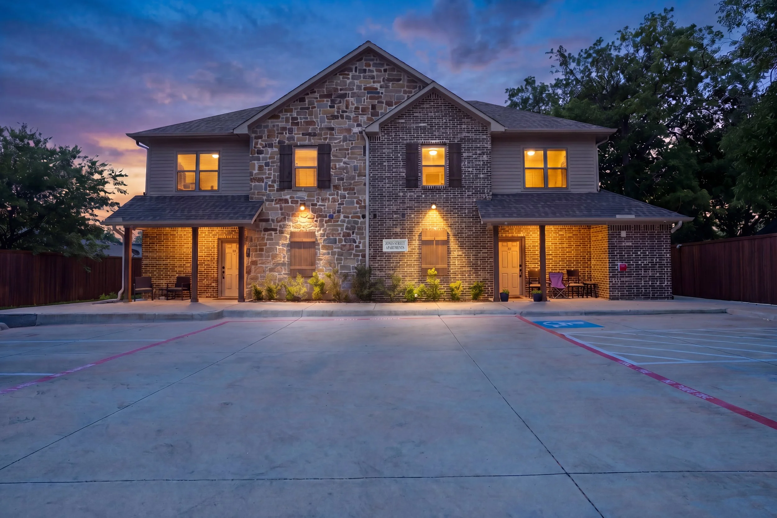 Jones Street Apartments in Krum, Texas.