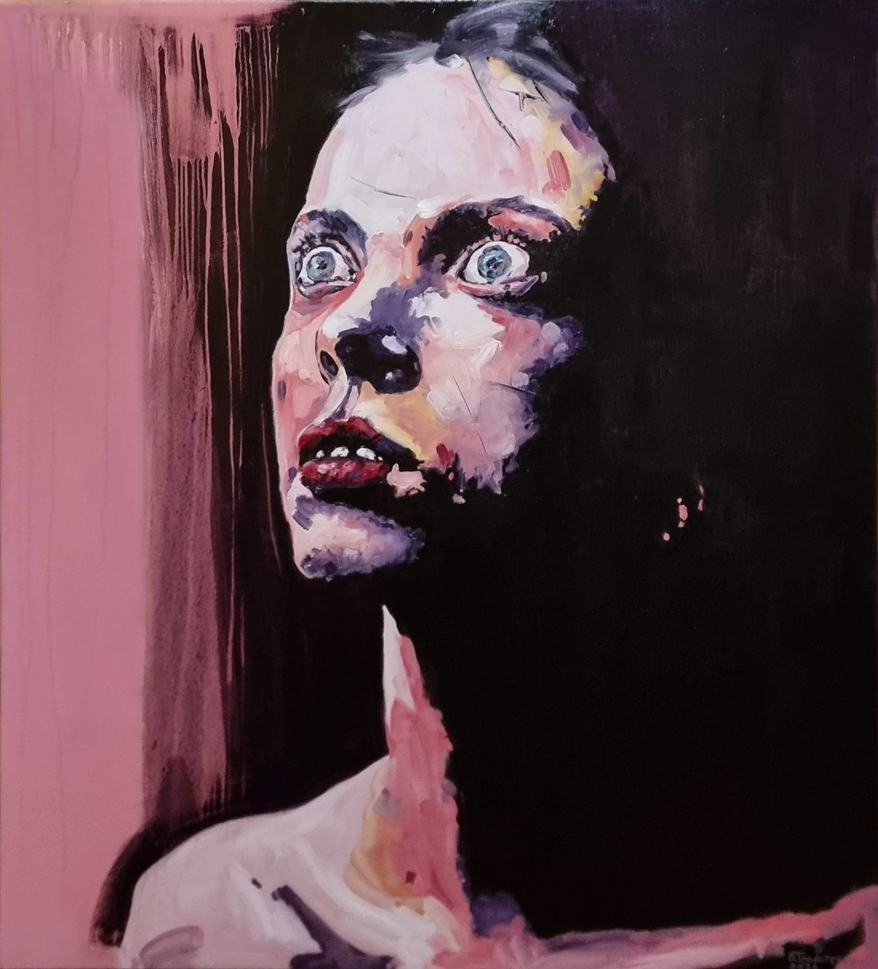 Dennis Teodorescu, "Do it!"  2026, Oil on canvas, 100×90 cm