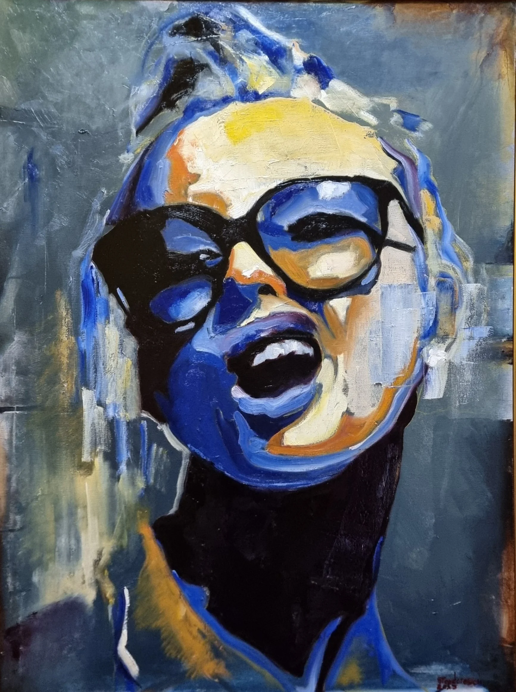 Dennis Teodorescu, “Attitude”  2025, oil on canvas, 80x60 cm