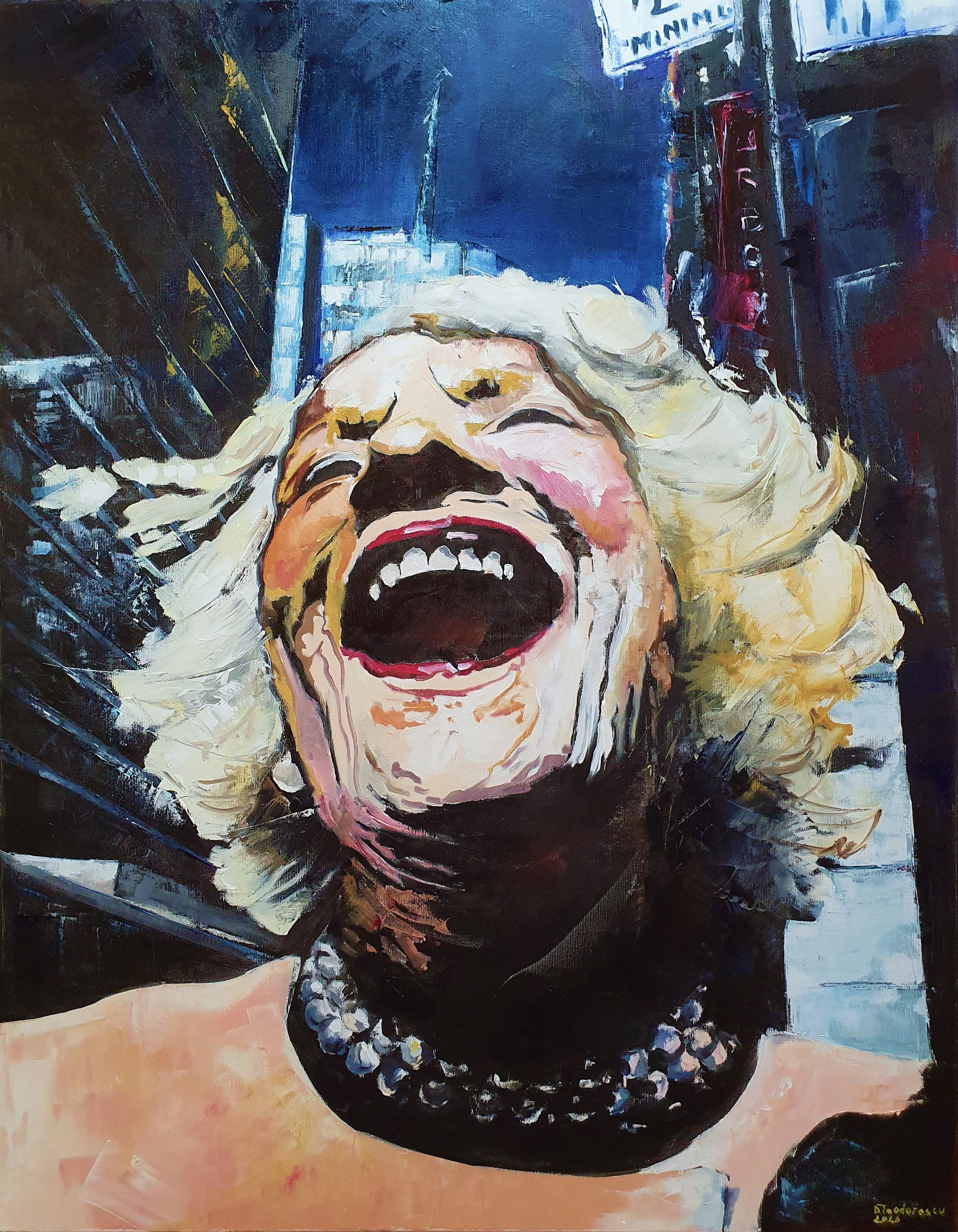 Dennis Teodorescu, “Glamour”  2021, oil on canvas, 90×70 cm