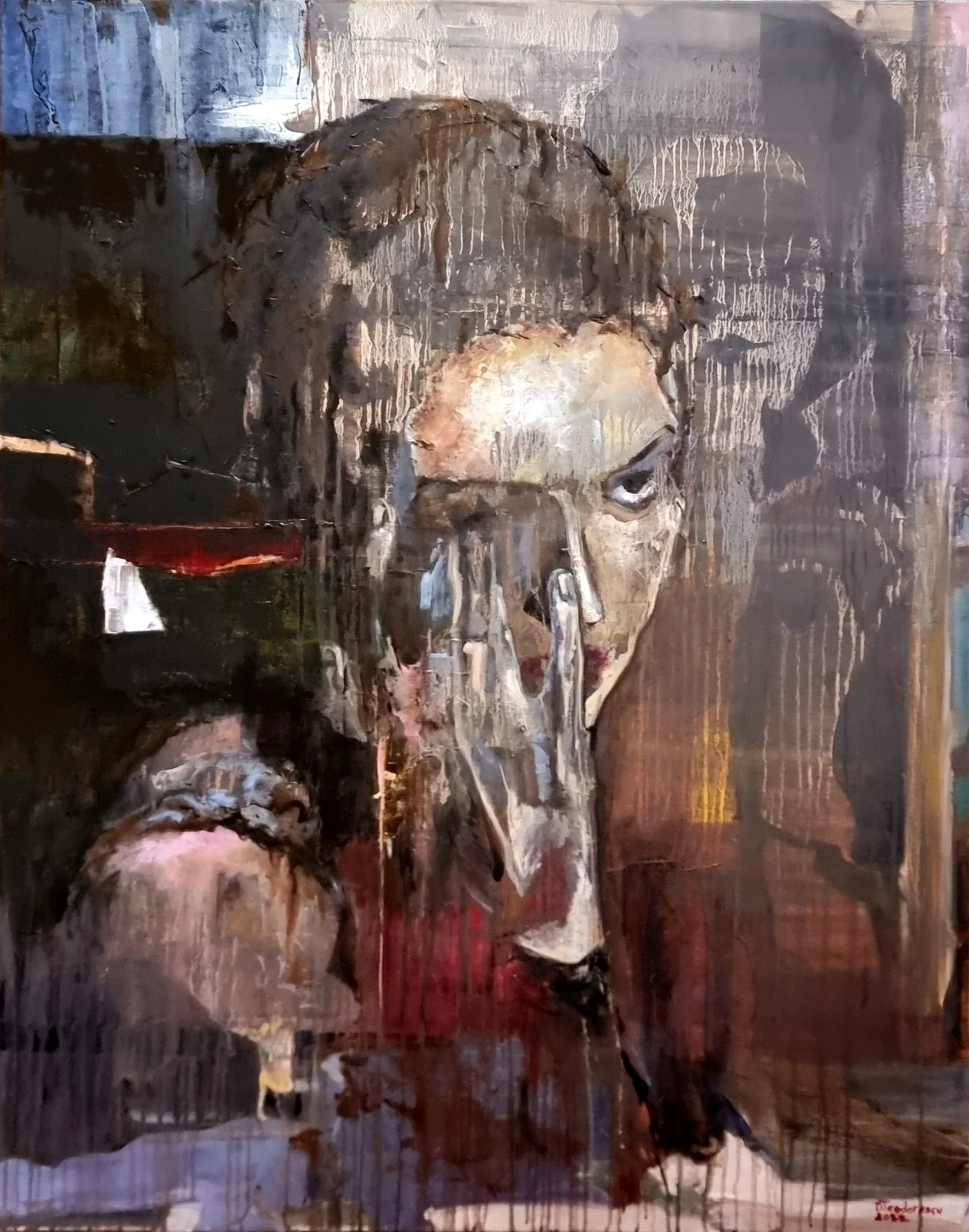 Dennis Teodorescu, “Ephemeral”  2022, oil on canvas, 100×80 cm