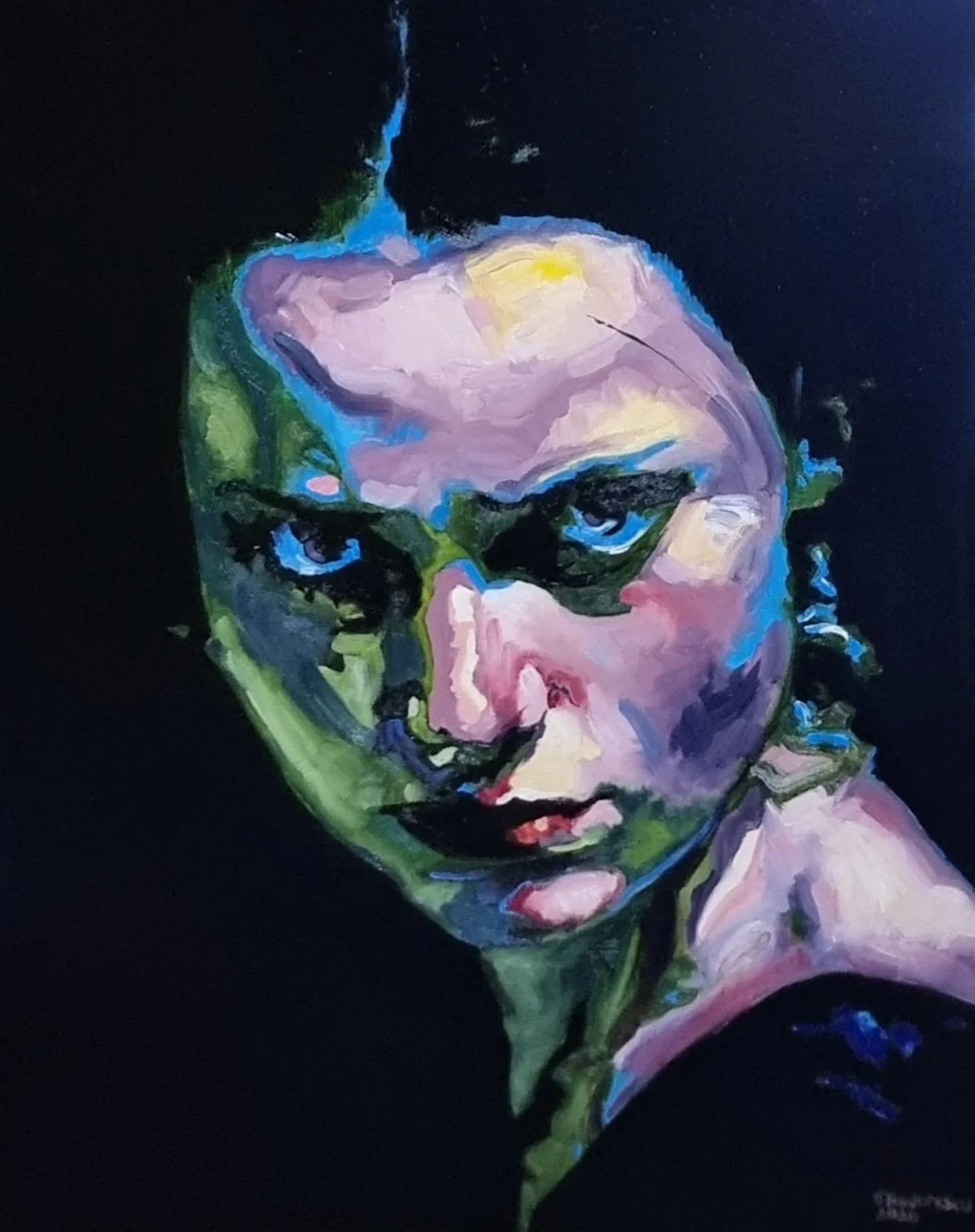 Dennis Teodorescu, "Hold!"  2026, Oil on canvas, 100x80 cm