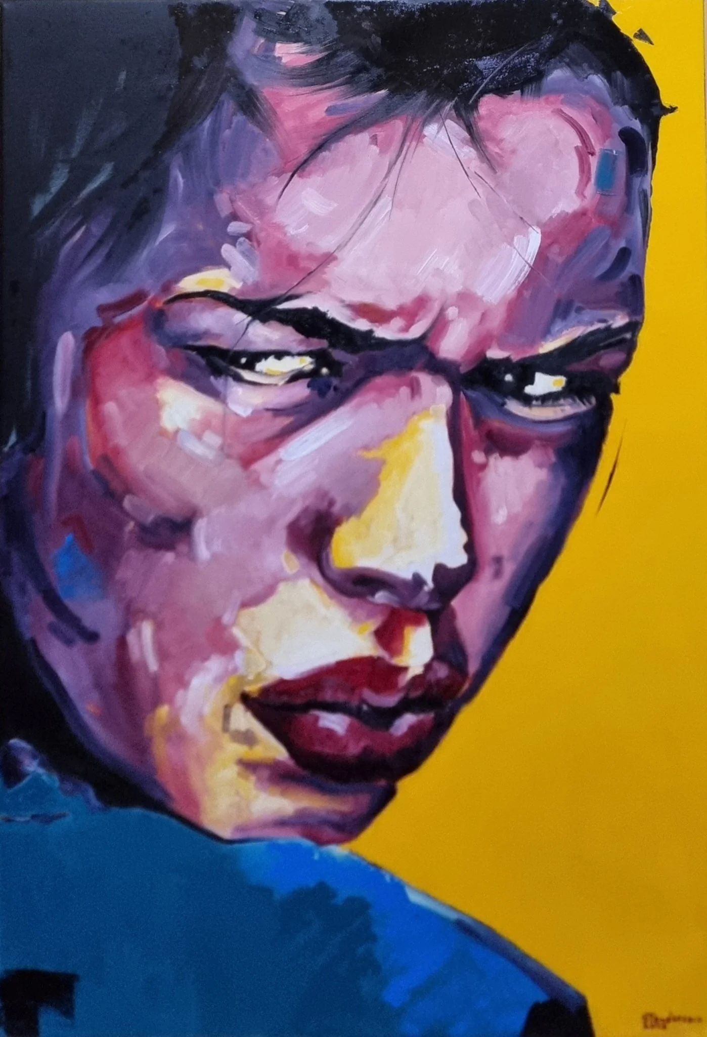 Dennis Teodorescu, "Do it!"  2026, Oil on canvas, 100×90 cm