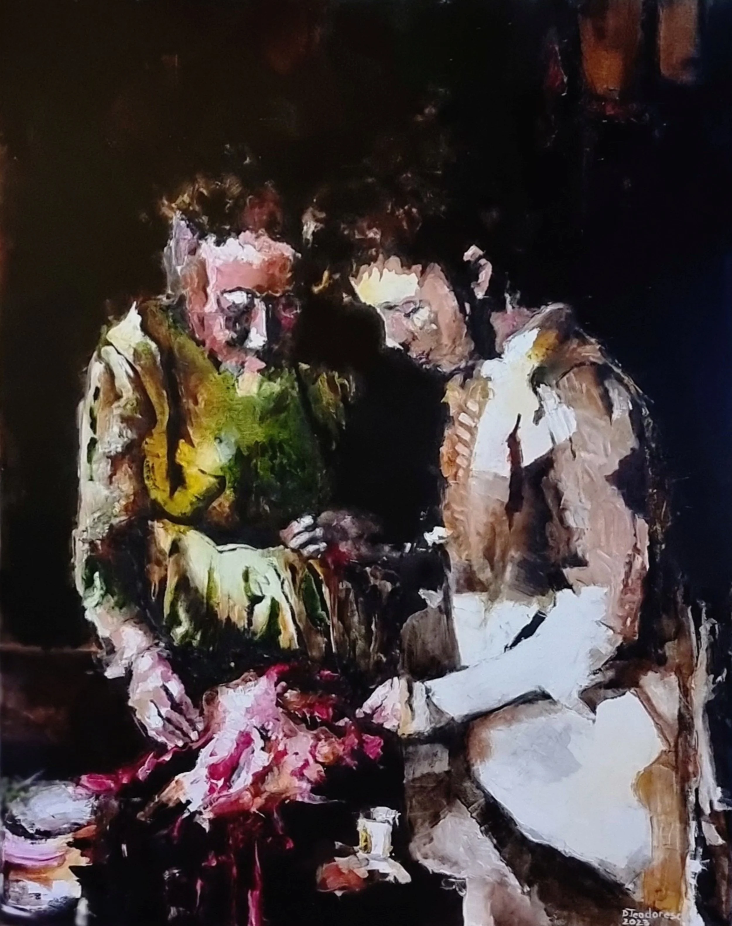 Dennis Teodorescu, “The wasters of lives”  2023, oil on canvas, 100×80 cm
