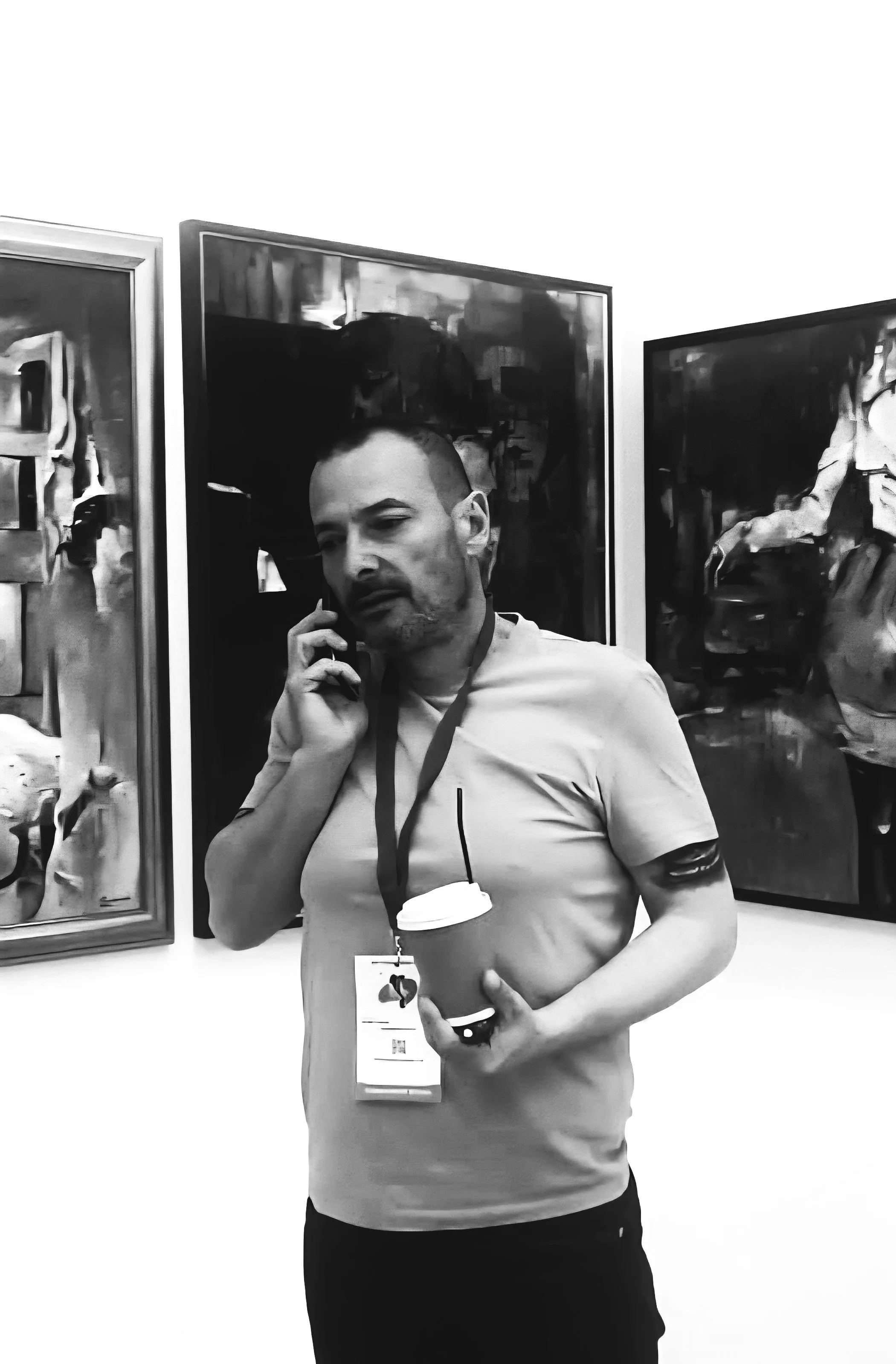 Painter Dennis Teodorescu at Art Thessaloniki International Contemporary Art Fair.