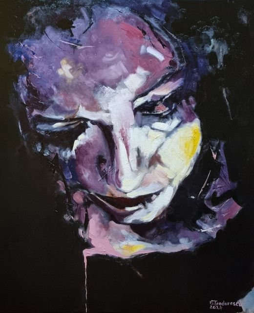 Dennis Teodorescu, “Loneliness”  2024, oil on canvas, 60×50 cm