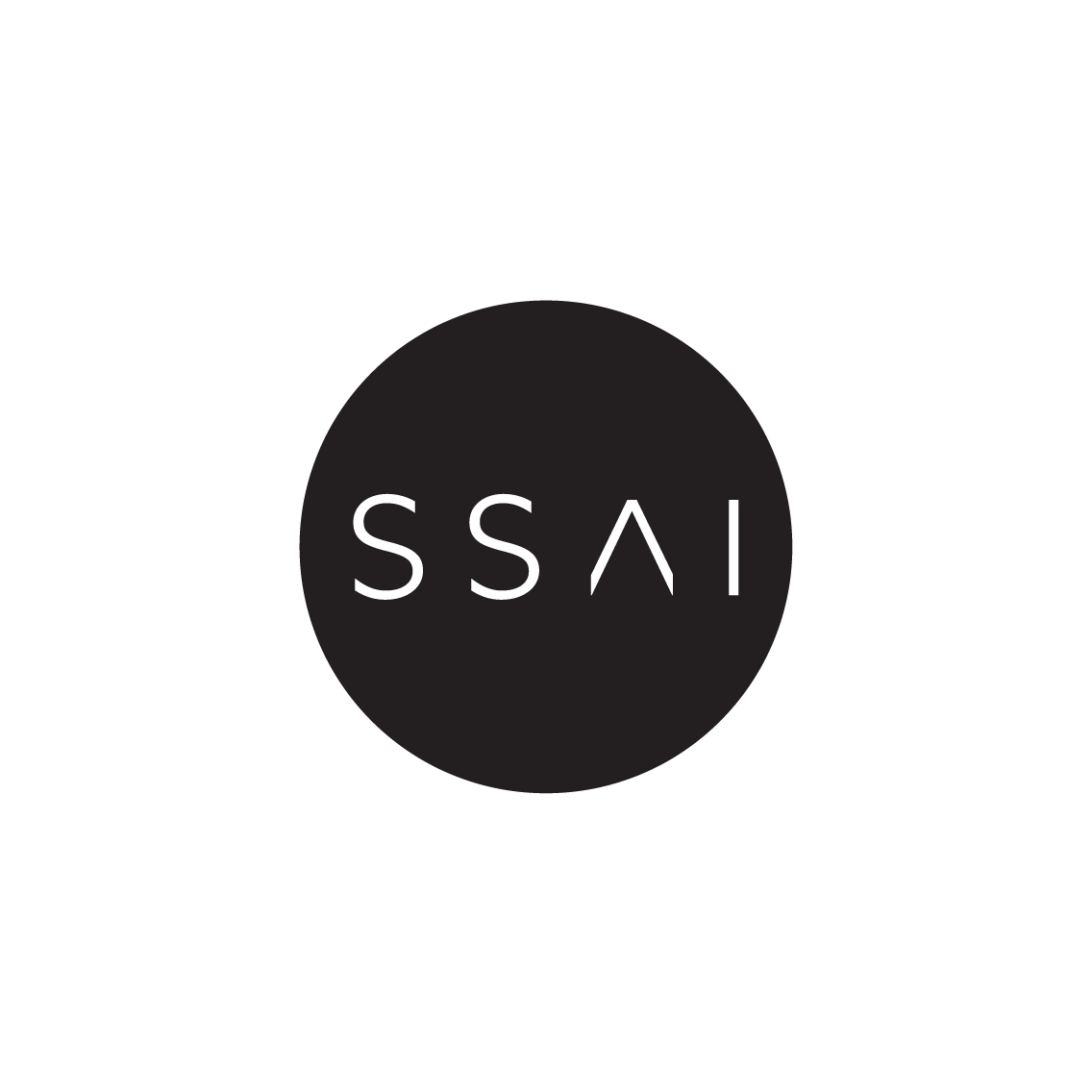 Black circular logo with the text 'SSAI' in stylized font inside the circle, surrounded by an abstract design.