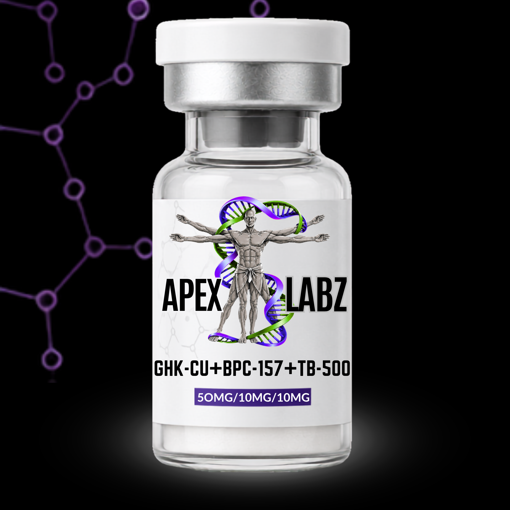 GHK-Cu + BPC-157 + TB-500 50 MG/10 MG/10 MG