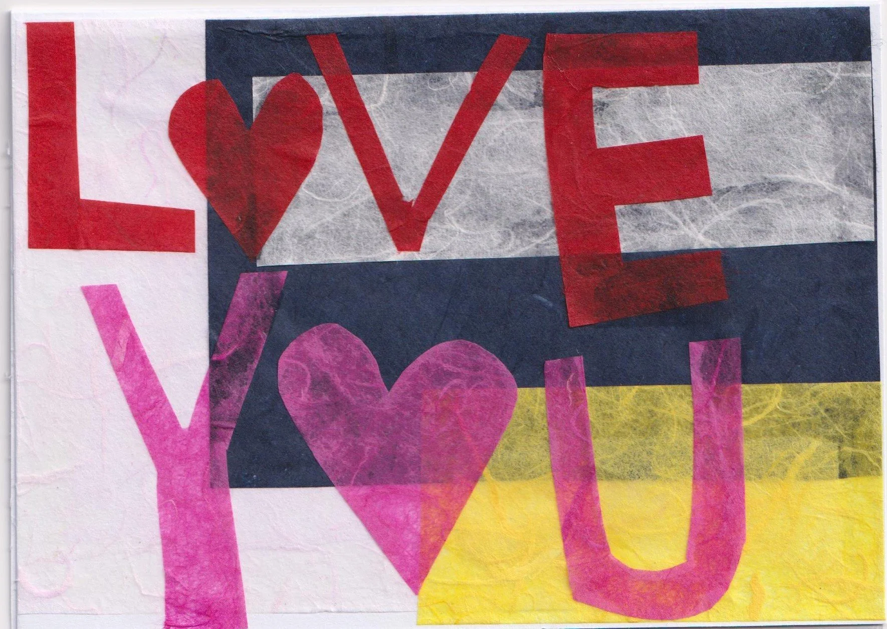 'Love you' A6 postcard