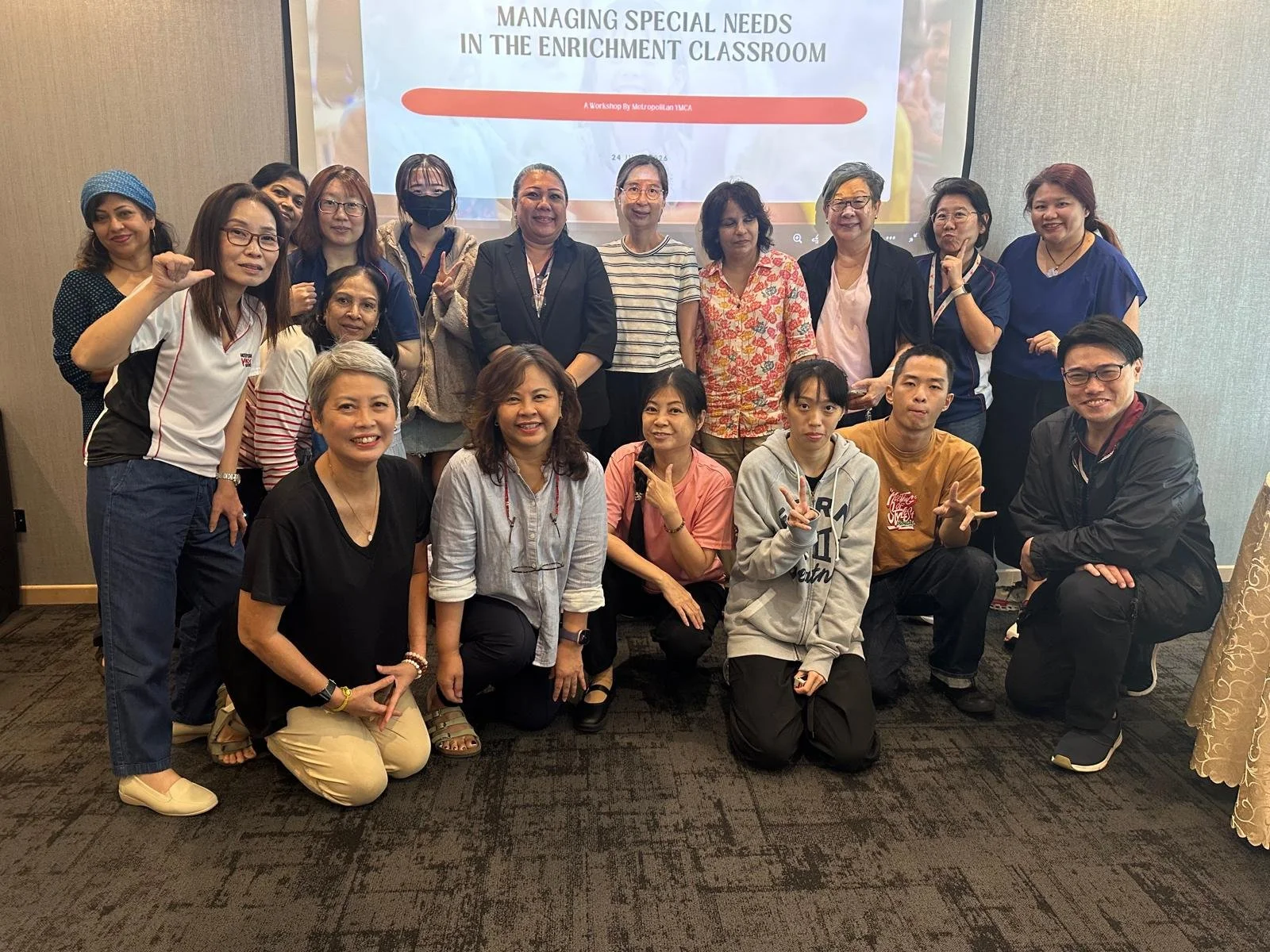 Enrichment Instructors attending Managing Special Needs in the Enrichment Classroom Workshop