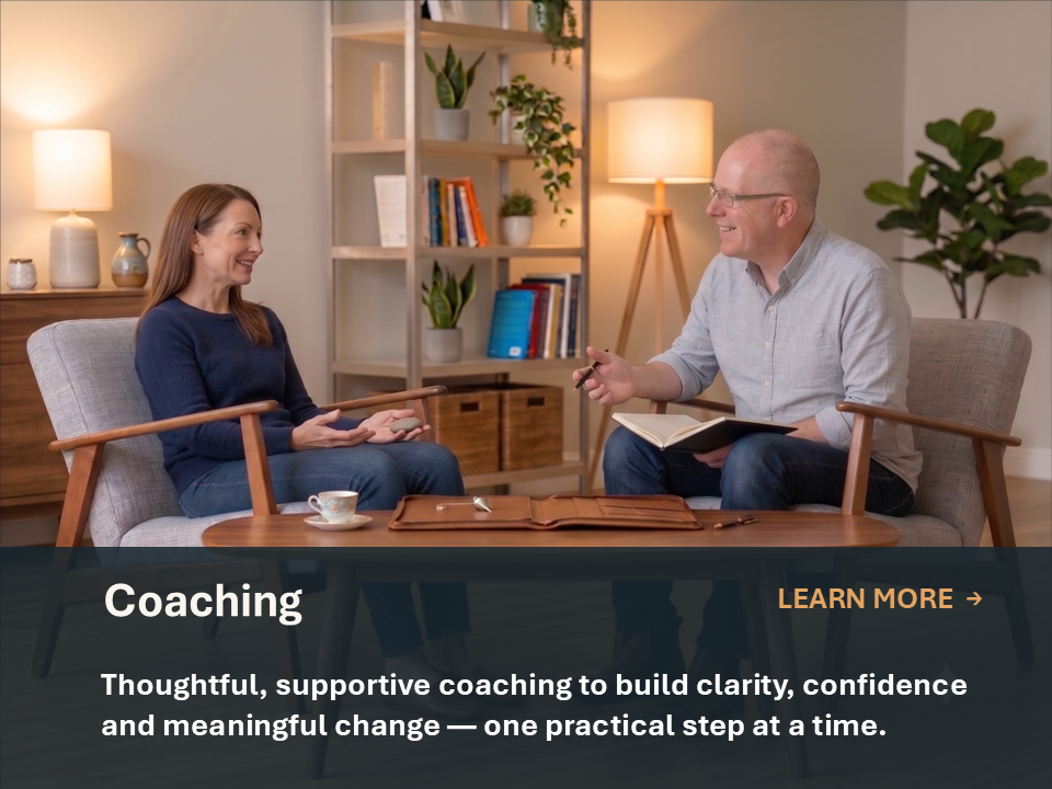 Sammy Brown in conversation with a coaching client