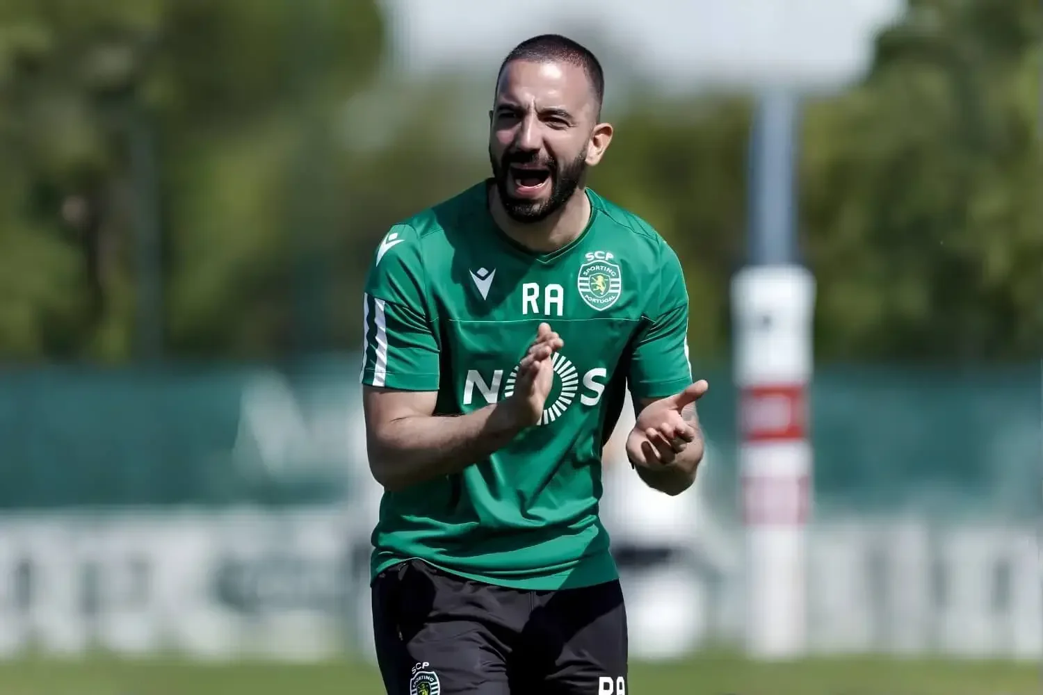 Rúben Amorim allo Sporting Lisbona durante una seduta di allenamento