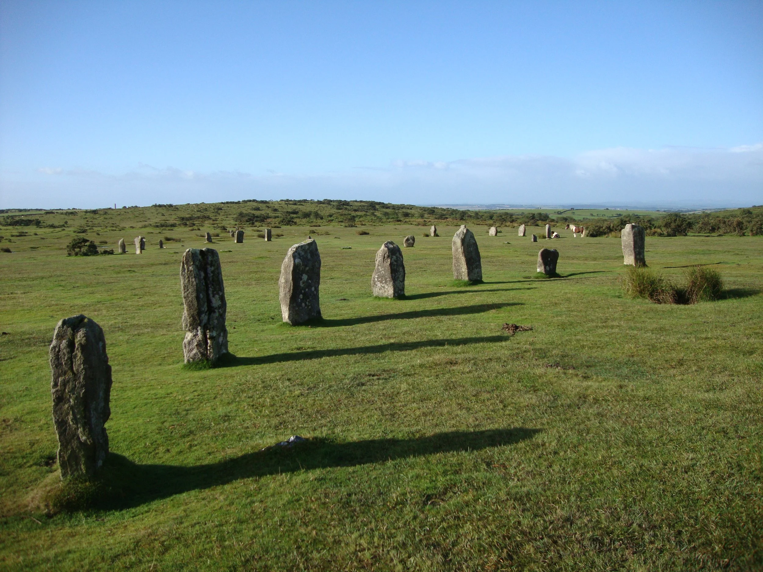 The Hurlers stone circles on Bodmin Moor near Minions.