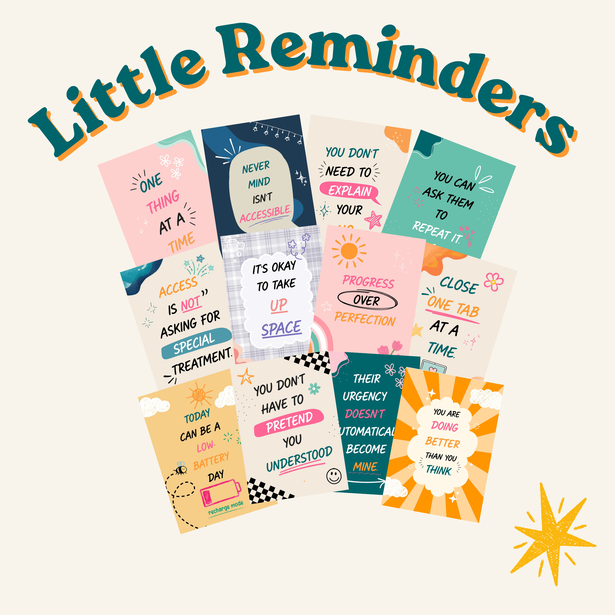 Little Reminders | 12 Printable Cards