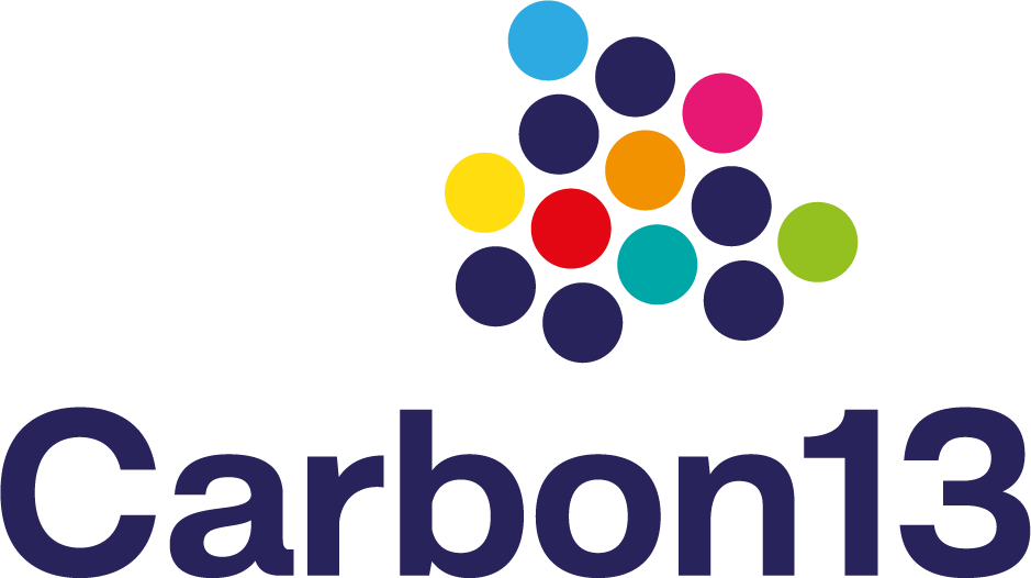 Logo of Carbon3 with a cluster of multicolored circles above the text.