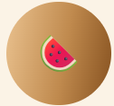 A slice of watermelon on a brown background.