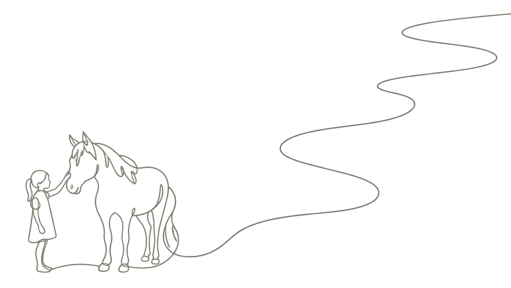 One-line drawing illustrating what children can work on