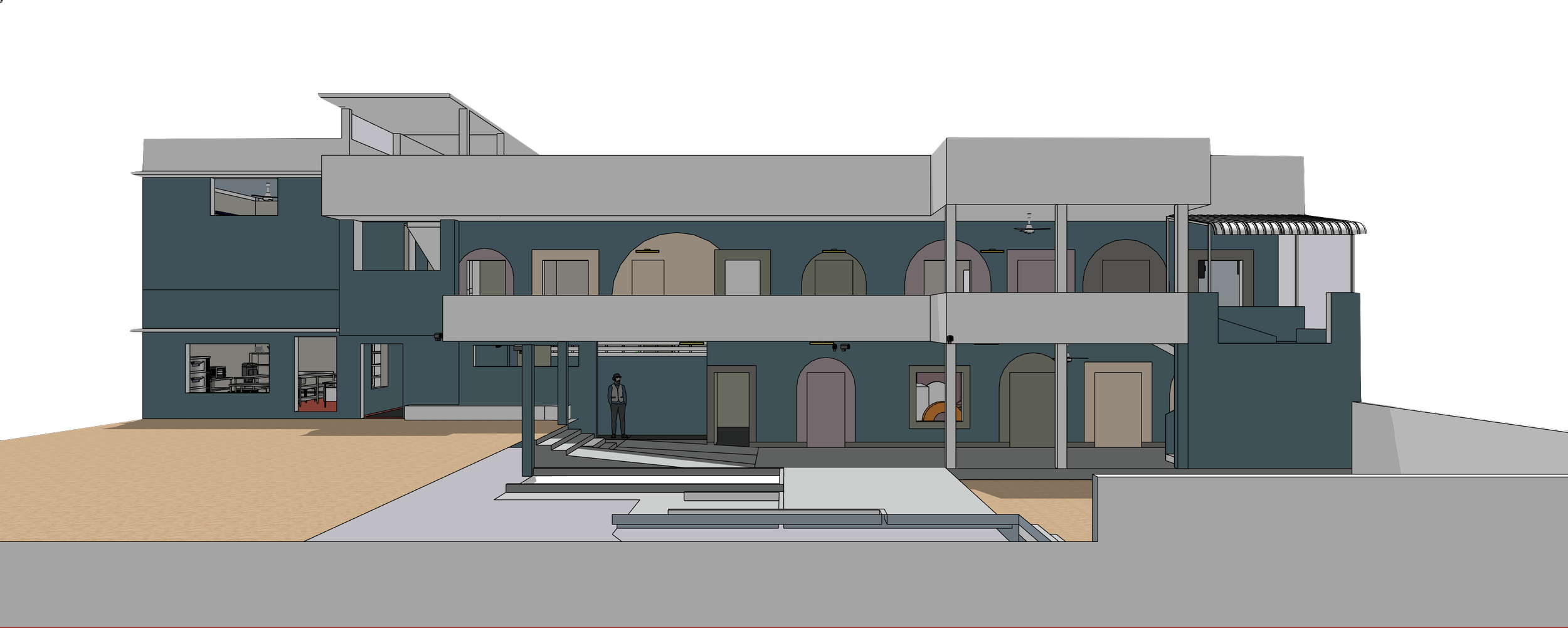 3D rendering of the Satya Aspire Center
