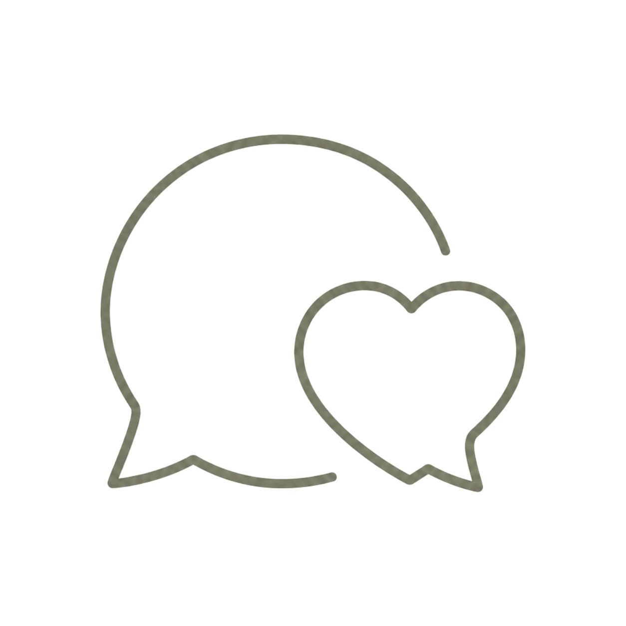 Line-art icon representing speech therapy