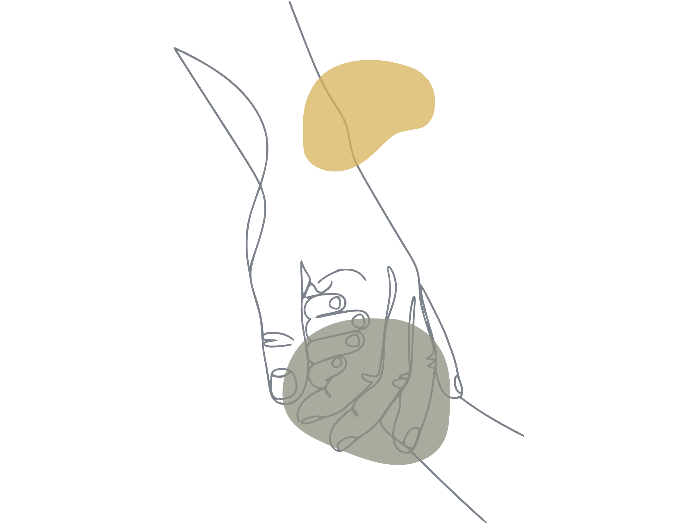 One-line drawing illustrating the story of Satya Aspire Center