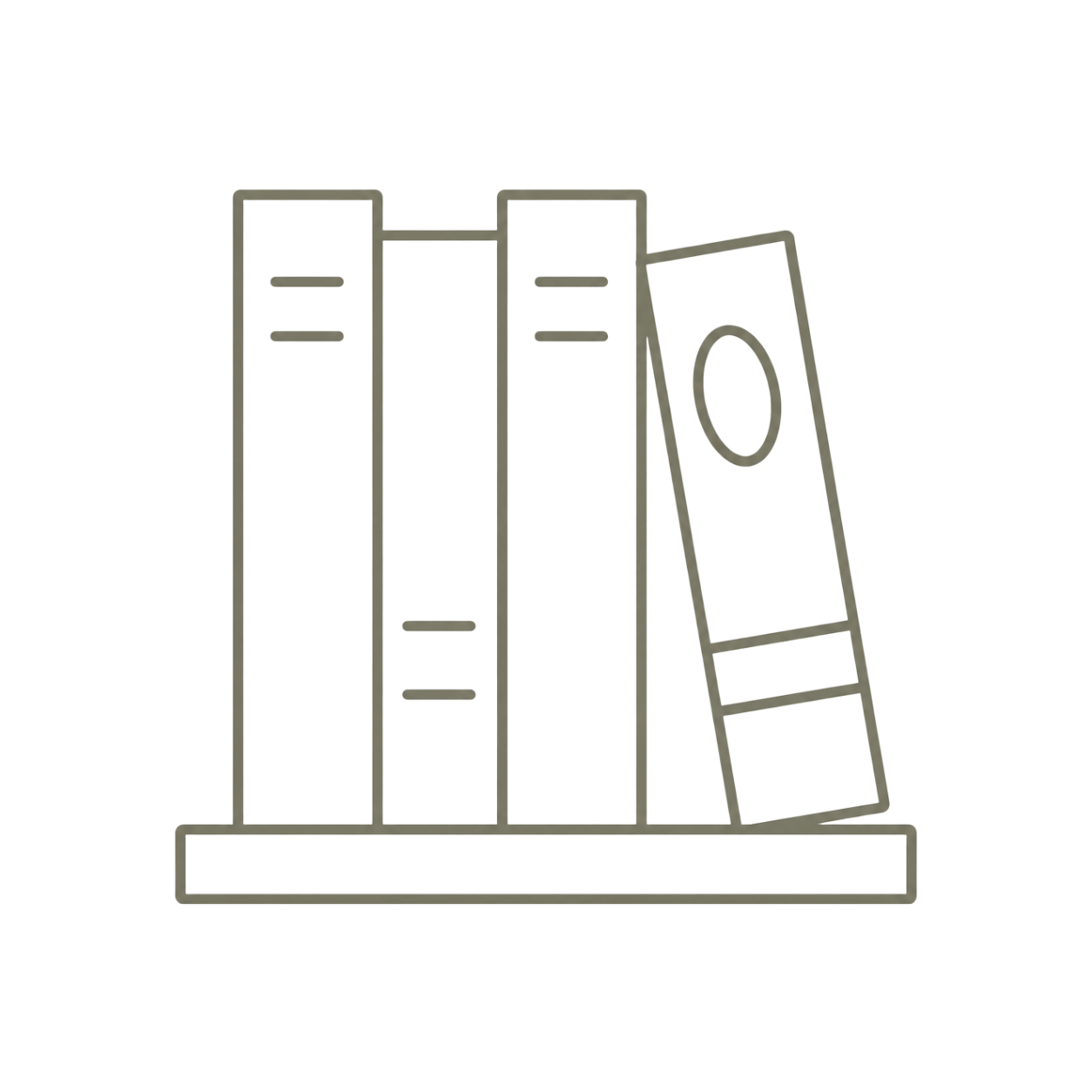 Line-art icon representing access to educational resources in Satya Aspire Center